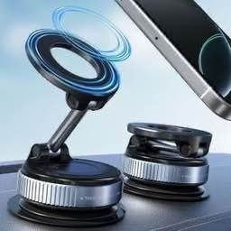 حامل هاتف مغناطيسي قوي بتقنية الشفط – ثبات مثالي بلمسة واحدة 🚗✨