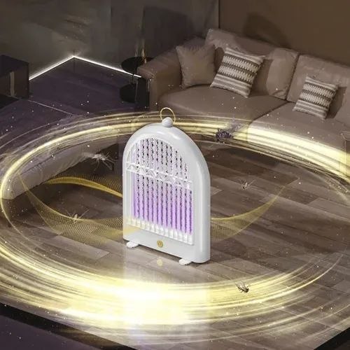 مصباح قاتل الناموس الكهربائي 360° – حماية قوية ونوم هادئ بلا إزعاج 💜✨