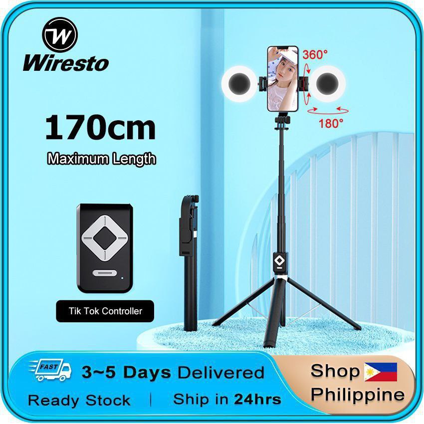 Selfie Stick Pro 170cm – ستاند + إضاءة احترافية لتصوير واضح ومحتوى بجودة عالية 💡🎥