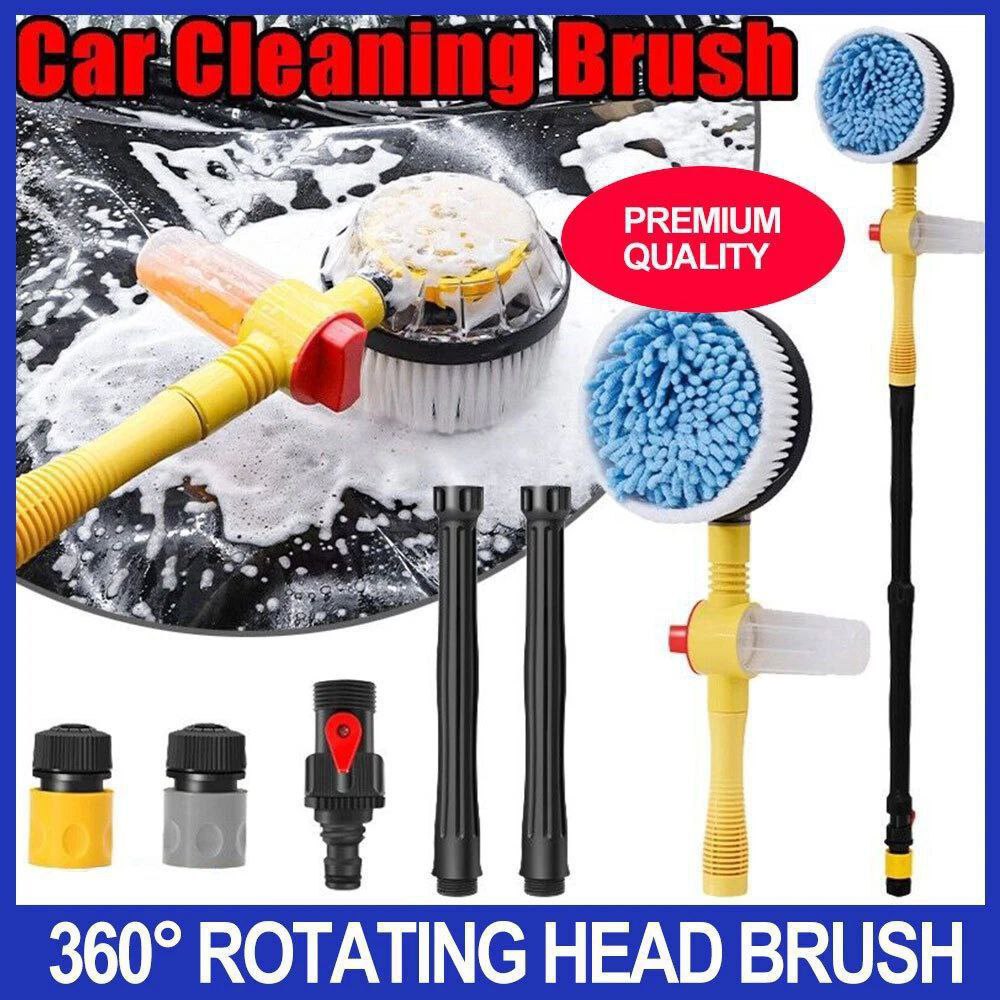 فرشاة غسيل السيارات 360° – تنظيف سريع وقوي بلا تعب 💦✨