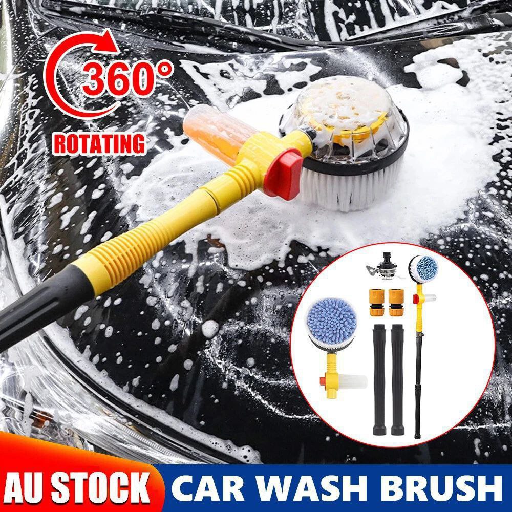 فرشاة غسيل السيارات 360° – تنظيف سريع وقوي بلا تعب 💦✨